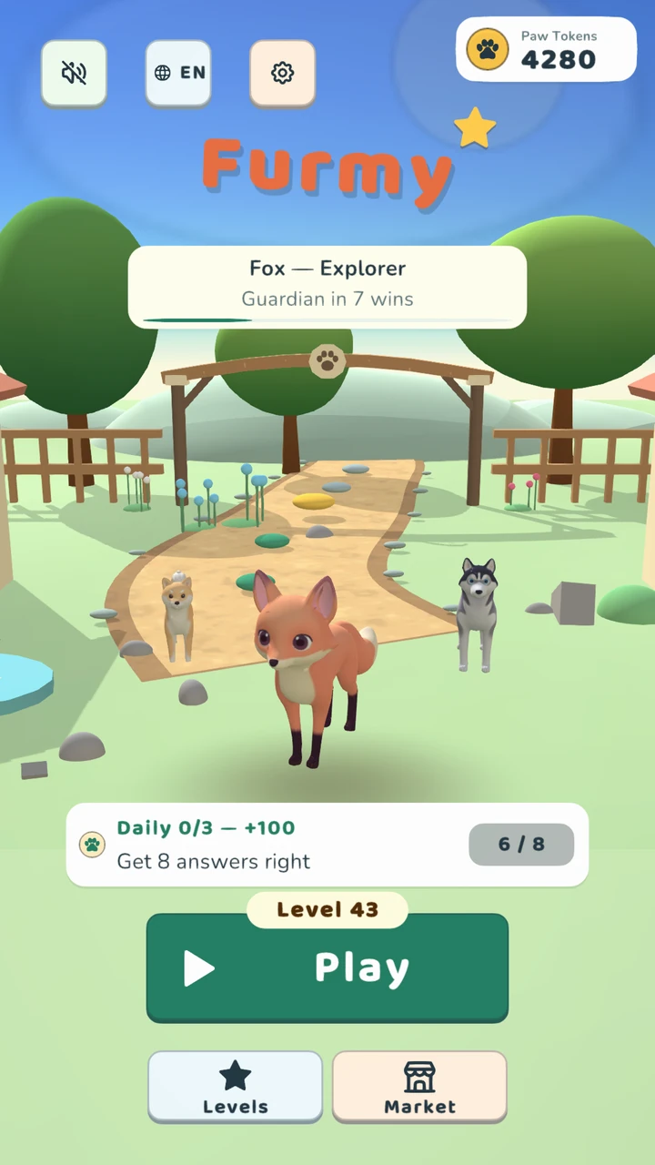 Furmy home screen